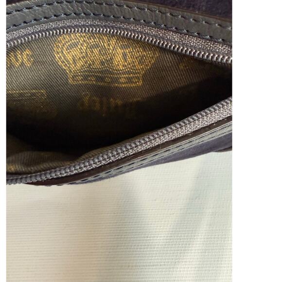 Y2K Juicy Couture Blue Terry Wristlet Embroidered Rose Zipper Inner Pockets - Picture 5 of 6